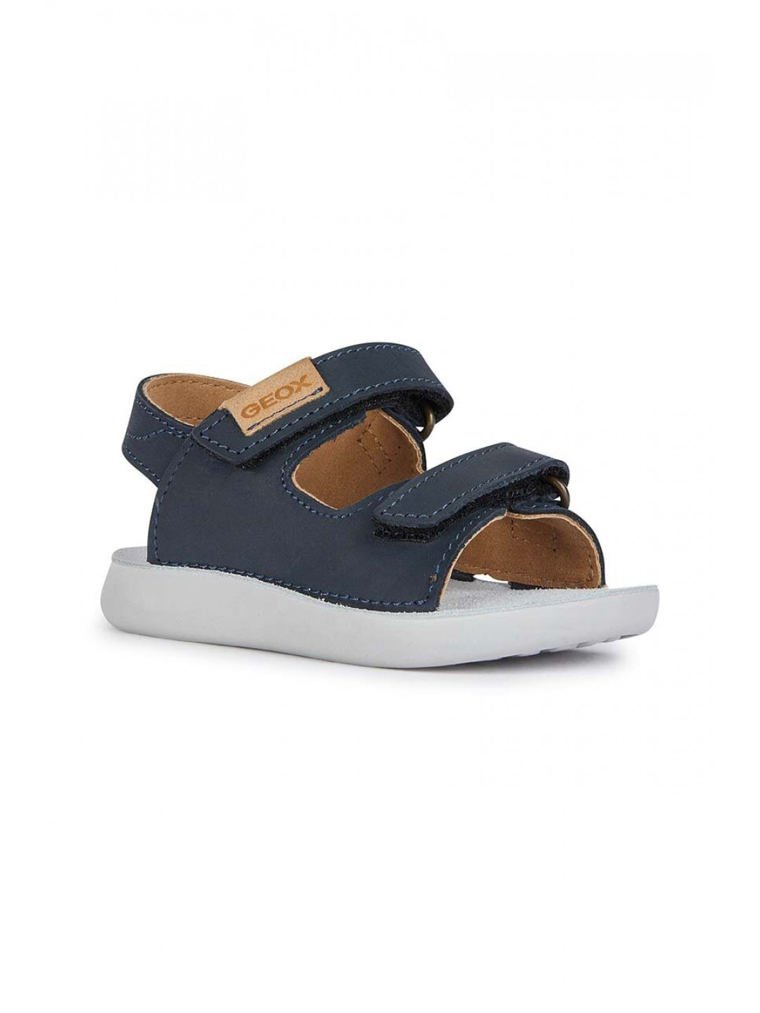Dětské kožené sandály Geox SANDAL LIGHTFLOPPY tmavomodrá barva